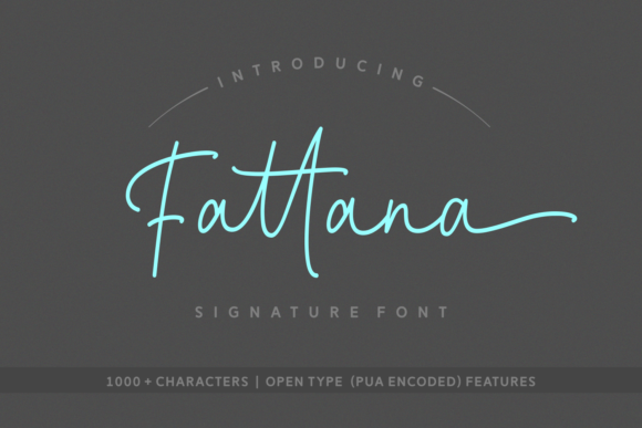 Fattana Typeface: Sleek Script for Editorial Design