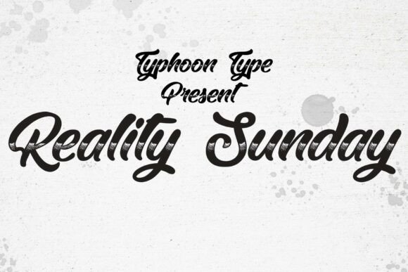 Reality Sunday: A Chrome Script Font for Editorial Design