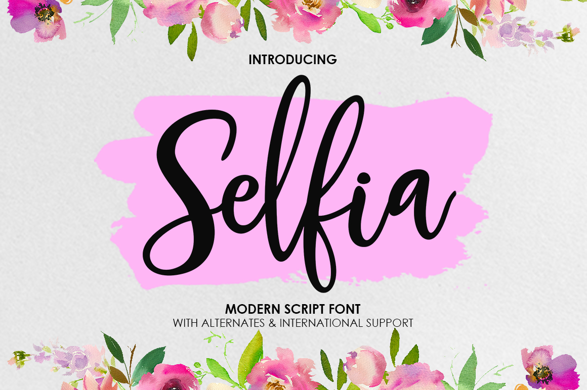 Selfia: A Modern Script Font for Branding