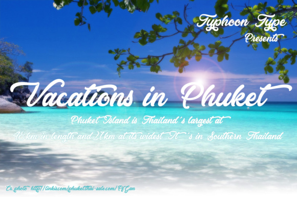 Vacations in Phuket Font for Web Design